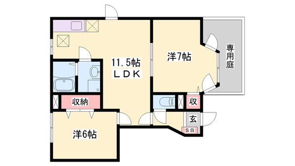 滝野駅 徒歩11分 1階の物件間取画像